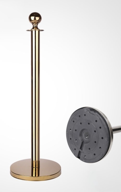 Słupek hotelowy / bankietowy - złoty