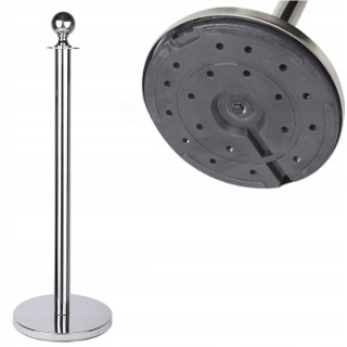 Słupek hotelowy / bankietowy - srebrny